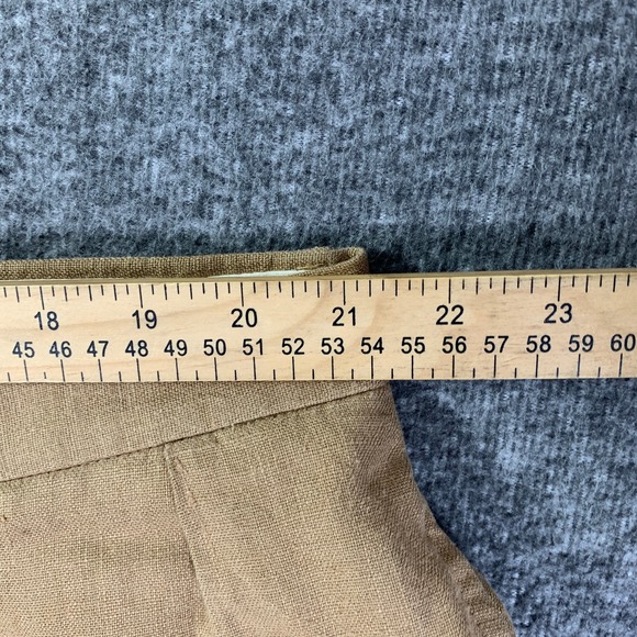 Vintage Polo Ralph Lauren Linen Pants Men 42x29 Brown Trousers Slacks Casual - Picture 9 of 15